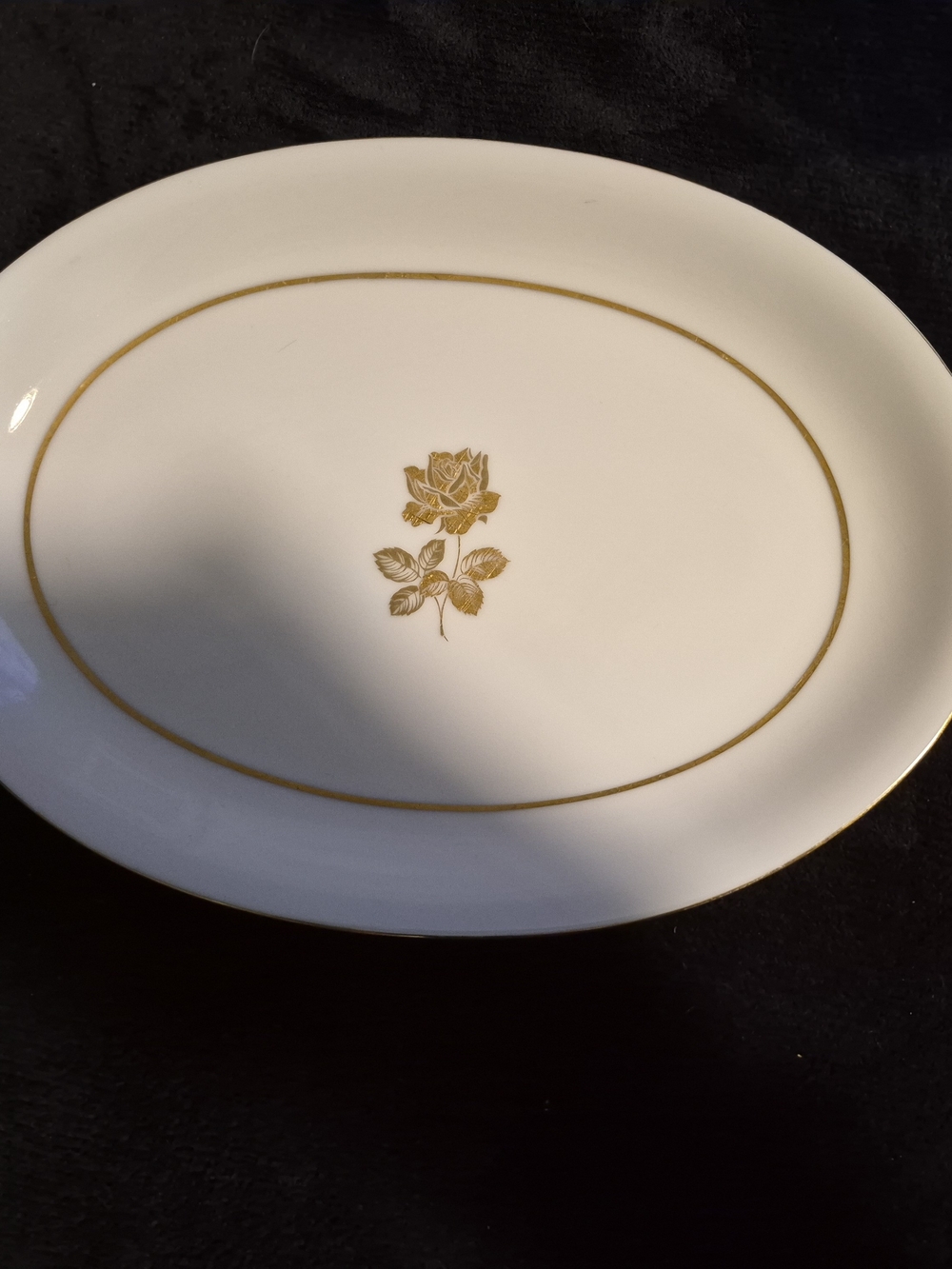 ​Vintage Sango Japan "Gold Rose" Fine China Serving Platter